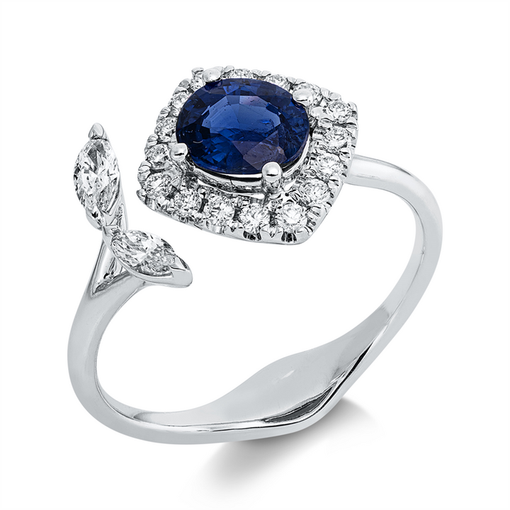 Farbstein Classic Ring Weißgold 18kt Ref-1LM43