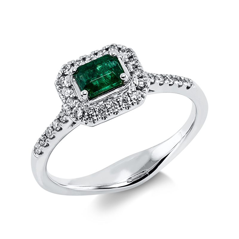 Farbstein Classic Ring Weißgold 18kt Ref-1LM48