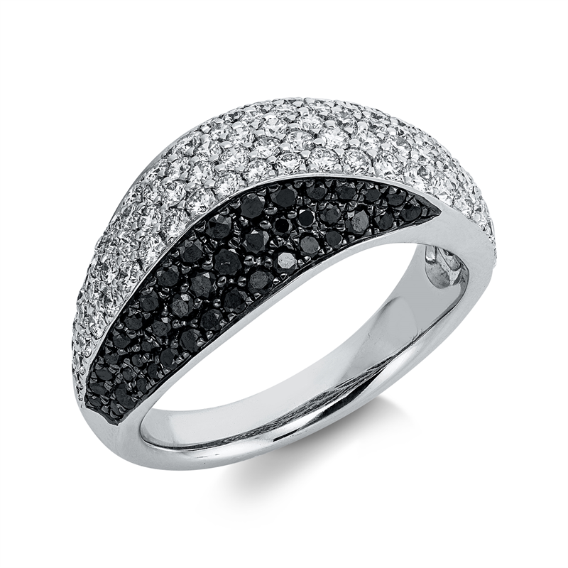 Farbiger Diamant Ring Weißgold 18kt Ref-1LN97