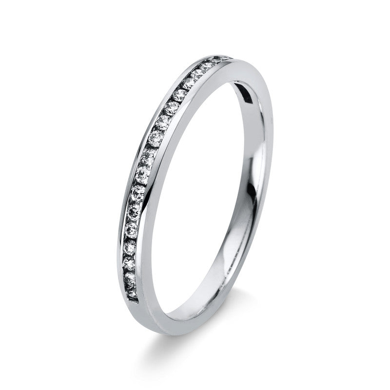 Memoire halb Ring Weißgold 18kt 0,15ct