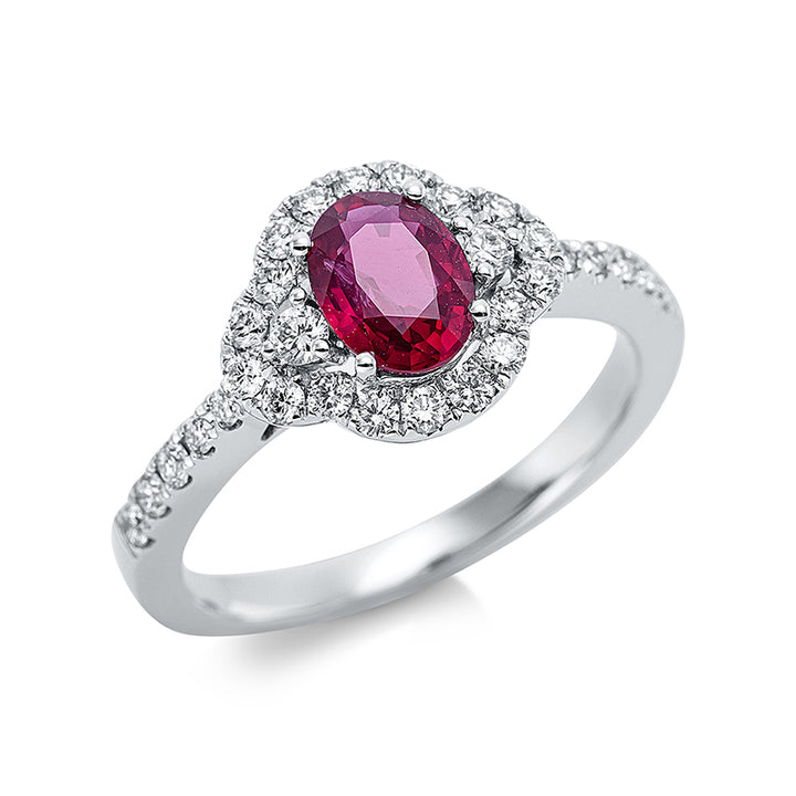 Farbstein Classic Ring Weißgold 18kt Ref-1O090