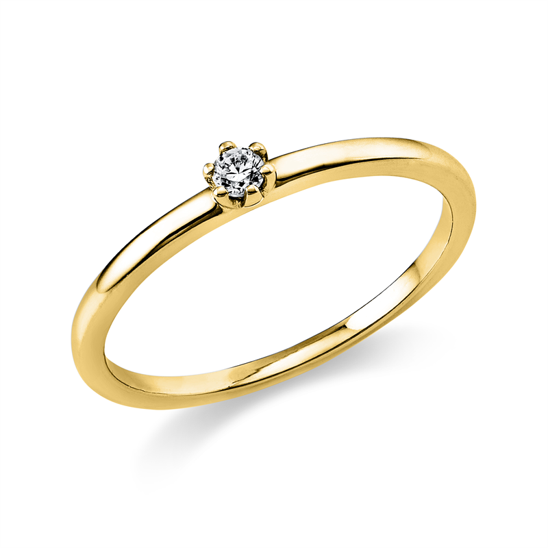 Solitaire Ring Weißgold 18kt 0,05ct