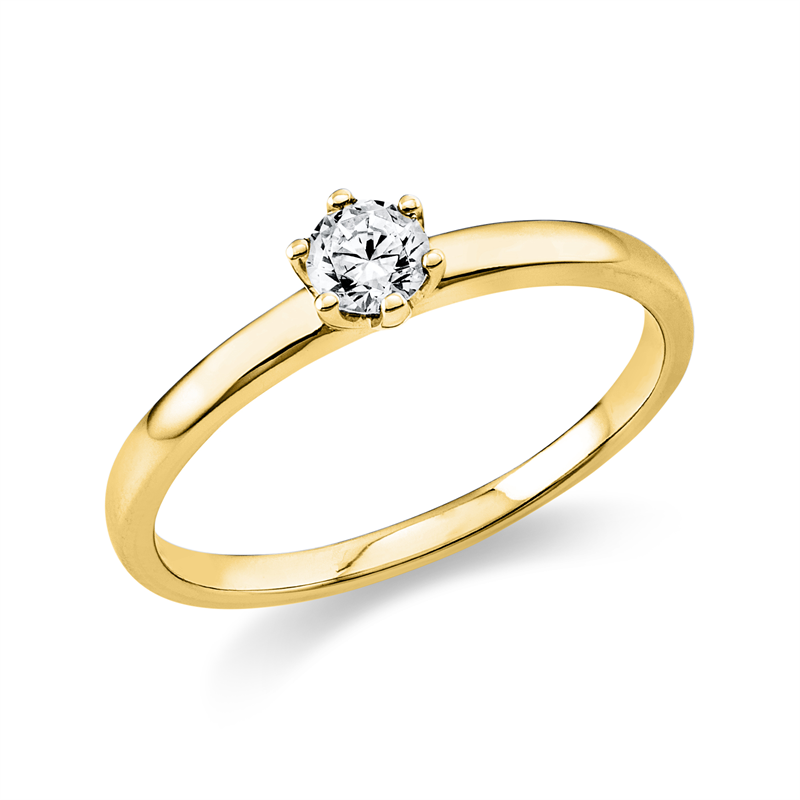 Solitaire Ring Weißgold 14kt 0,2ct
