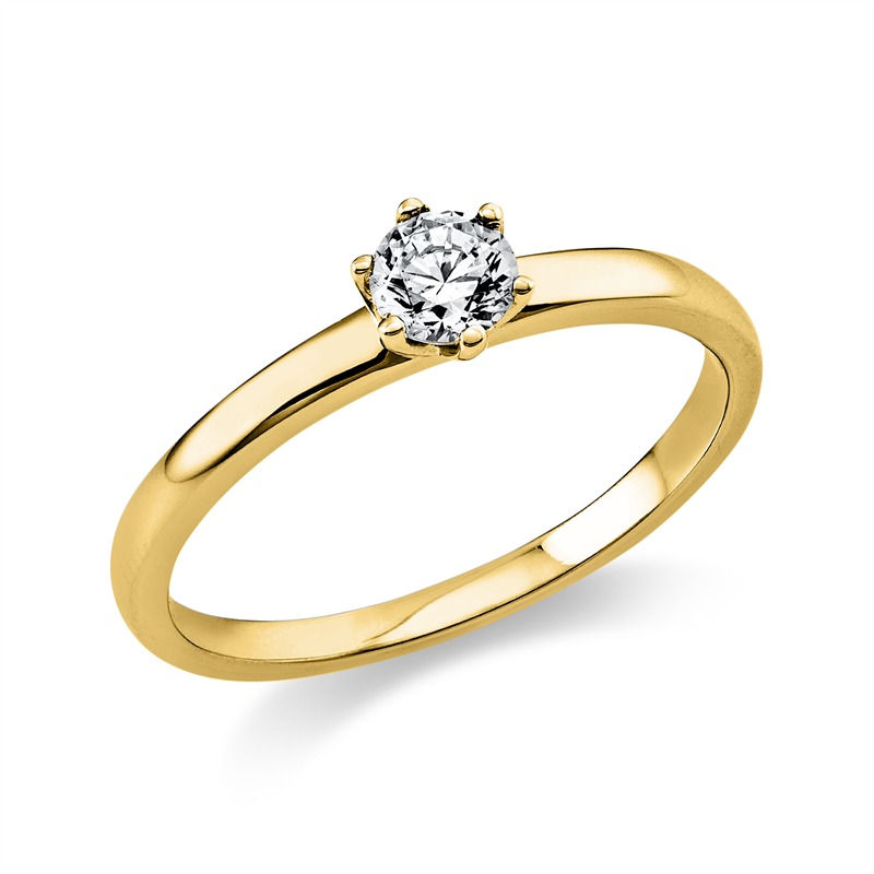 Solitaire Ring Weißgold 18kt 0,25ct