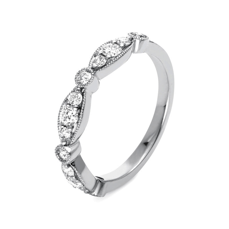 Mehrfachsteinbesatz Ring Weißgold 18kt Ref-1O605
