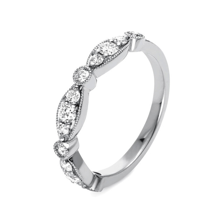 Mehrfachsteinbesatz Ring Weißgold 18kt Ref-1O605