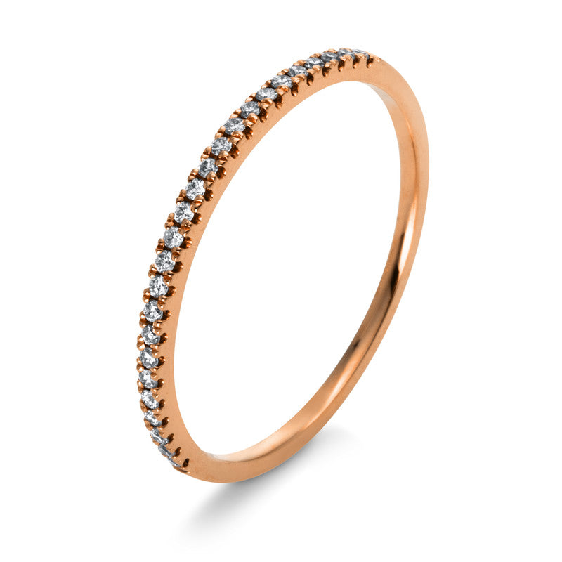 Memoire halb Ring Weißgold 18kt 0,1ct