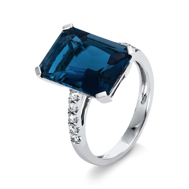 Farbstein Fashion Ring Weißgold 18kt Ref-1O695