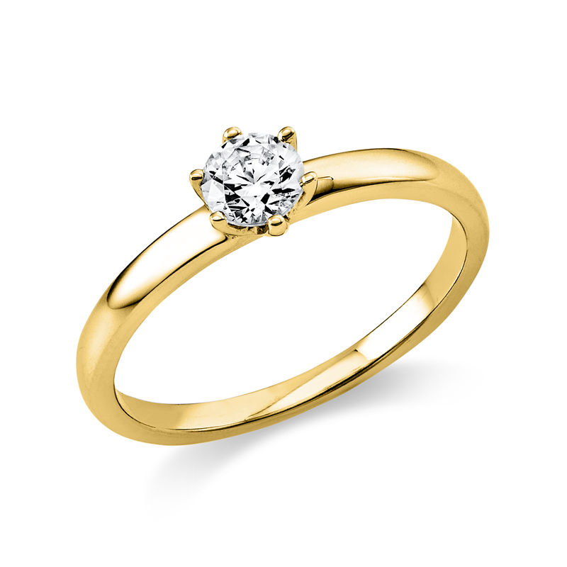 Solitaire Ring Weißgold 14kt 0,3ct
