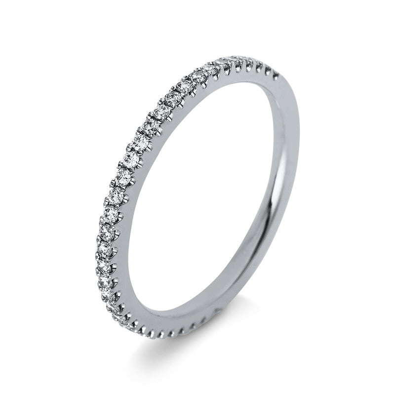 Memoire halb Ring Weißgold 18kt 0,24ct
