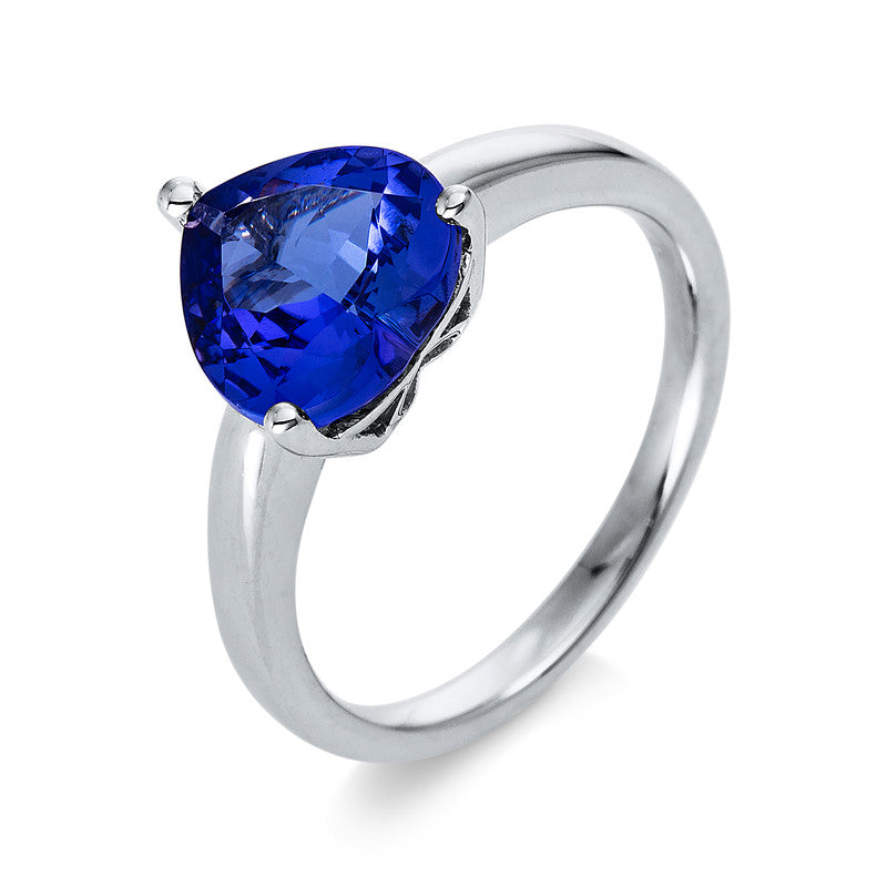 Farbstein Classic Ring Weißgold 18kt