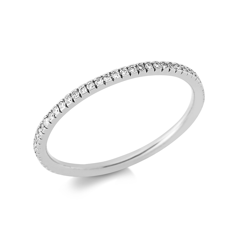 Memoire voll Ring Weißgold 18kt 0,16ct