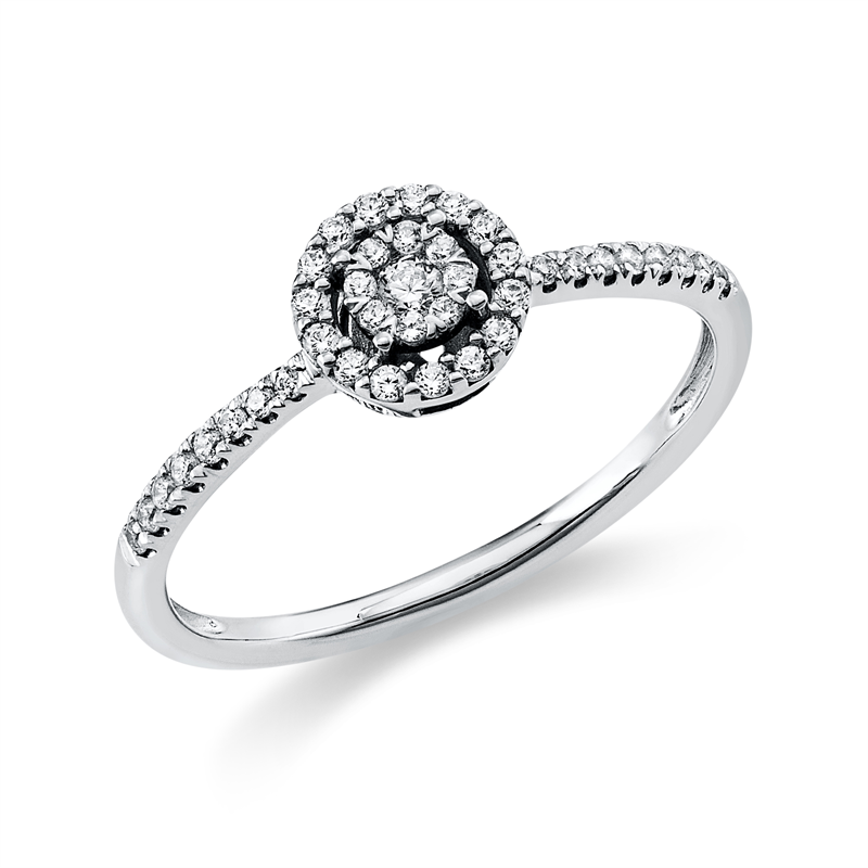 Illusion Classic Ring Weißgold 18kt 0,2ct