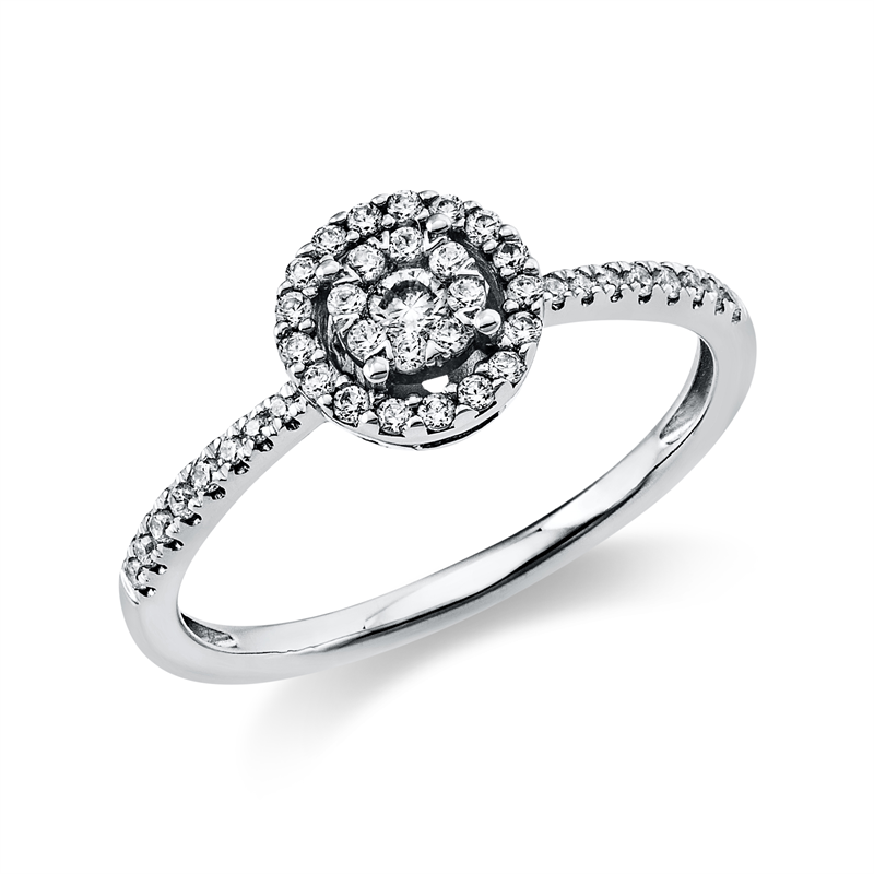 Illusion Classic Ring Weißgold 18kt 0,27ct