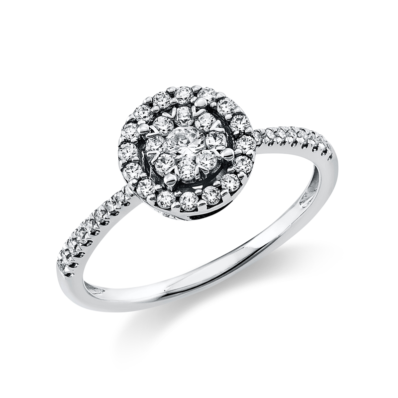 Illusion Classic Ring Weißgold 18kt 0,38ct
