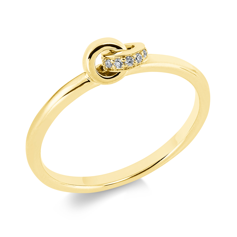 Modern Woman Ring Weißgold 18kt 0,04ct