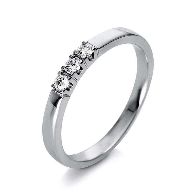 Mehrfachsteinbesatz Ring Weißgold 18kt 0,12ct