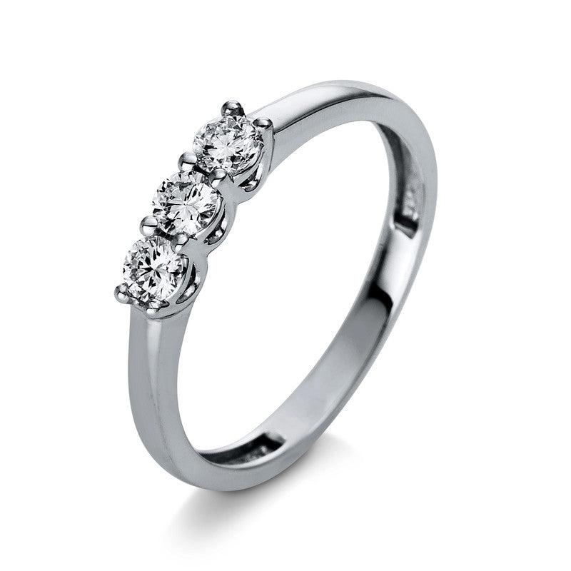 Memoire halb Ring Weißgold 18kt 0,28ct