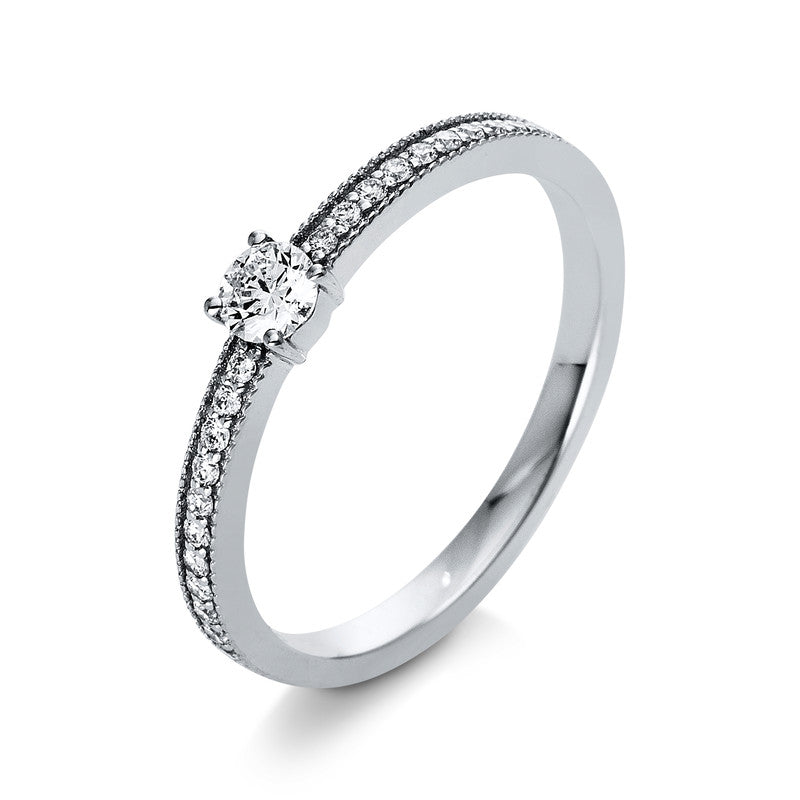 Mehrfachsteinbesatz Ring Weißgold 18kt 0,27ct