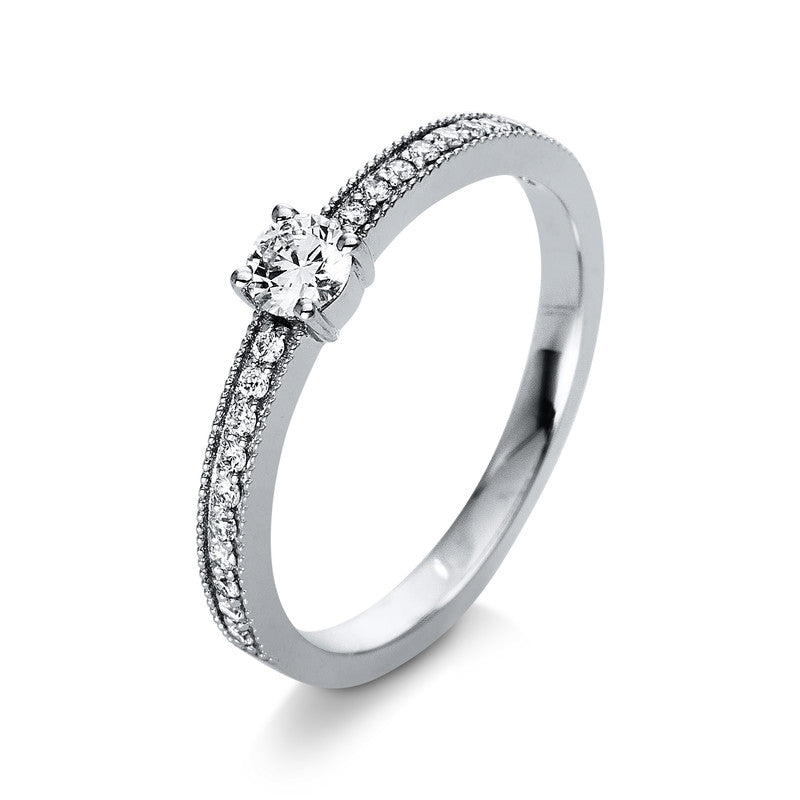 Mehrfachsteinbesatz Ring Weißgold 18kt 0,32ct