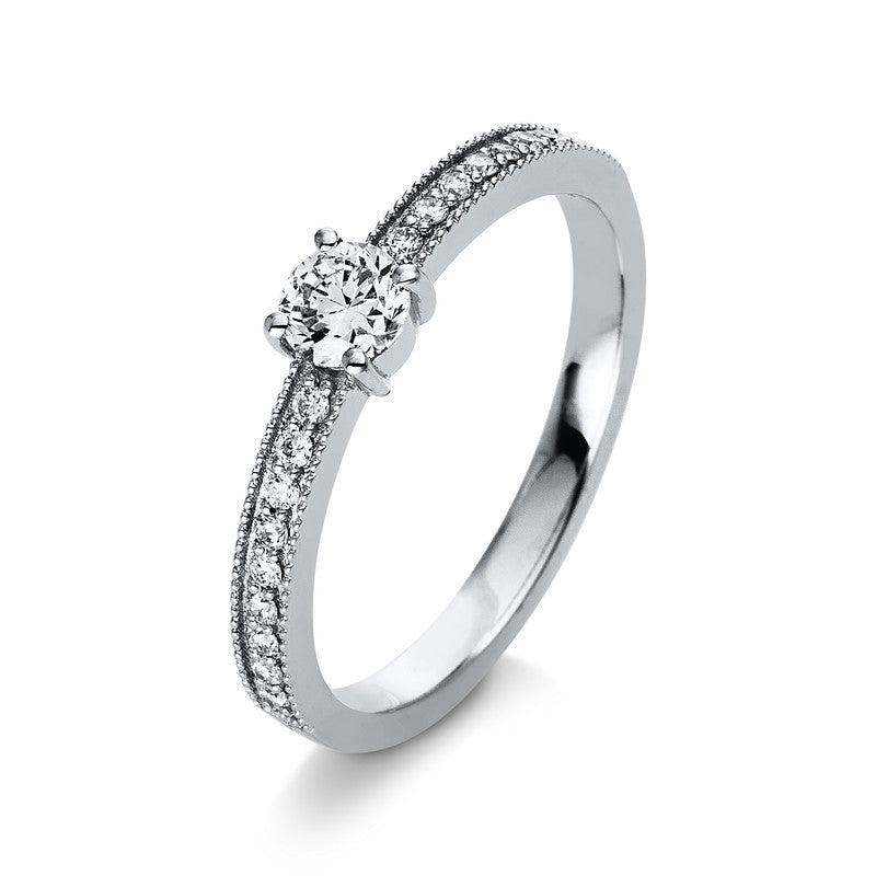 Mehrfachsteinbesatz Ring Weißgold 18kt 0,38ct