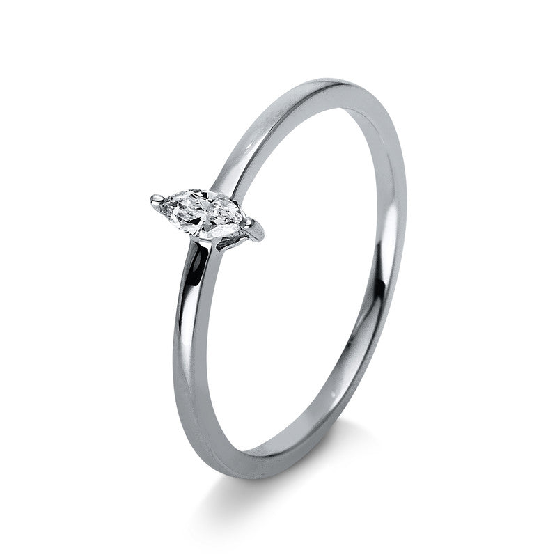 Solitaire Ring Weißgold 14kt 0,09ct