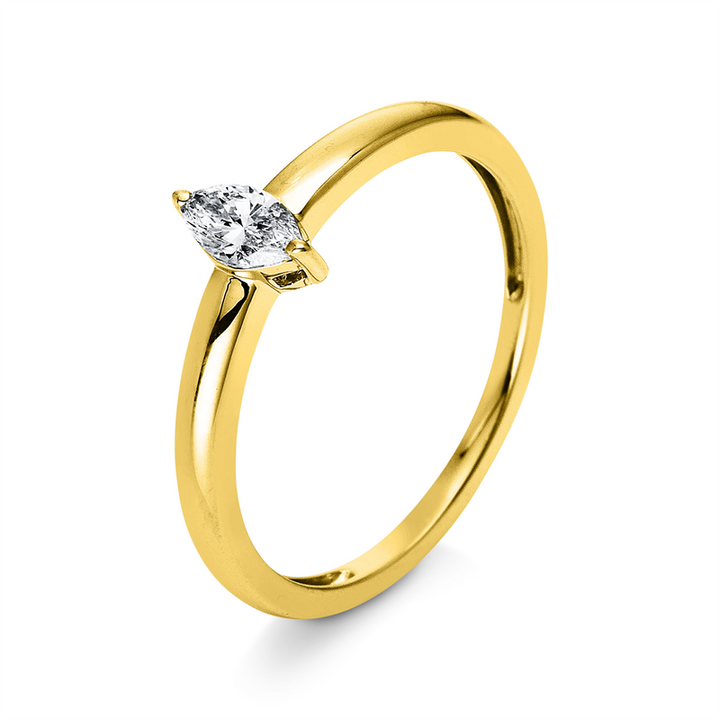 Solitaire Ring Gelbgold 14kt Ref-1R923