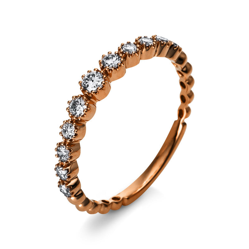 Mehrfachsteinbesatz Ring Rotgold 18kt 0,3ct
