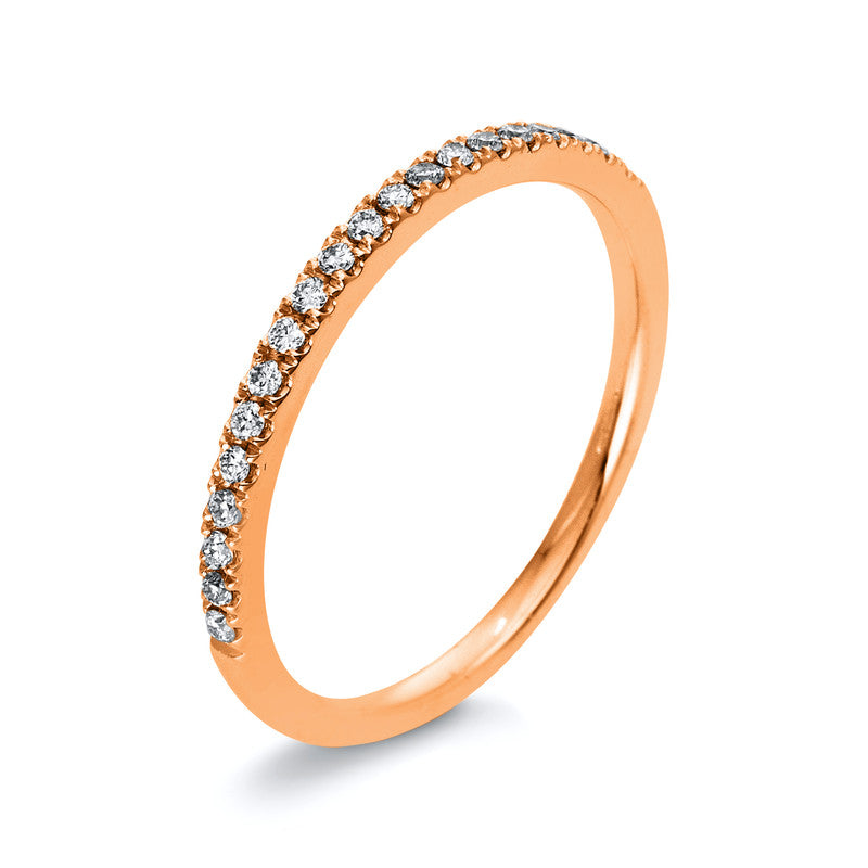 Memoire halb Ring Rotgold 18kt 0,14ct