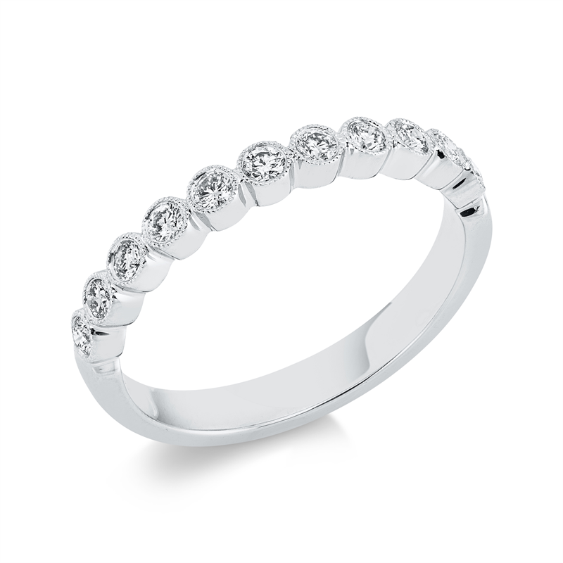 Memoire halb Ring Weißgold 18kt 0,32ct