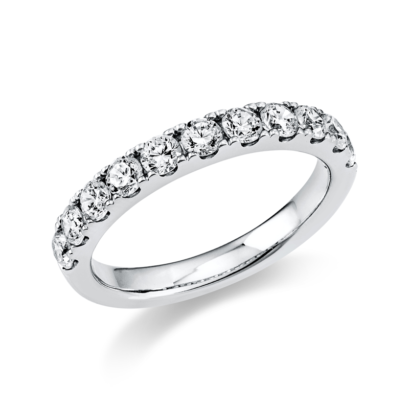 Memoire halb Ring Weißgold 18kt 0,89ct