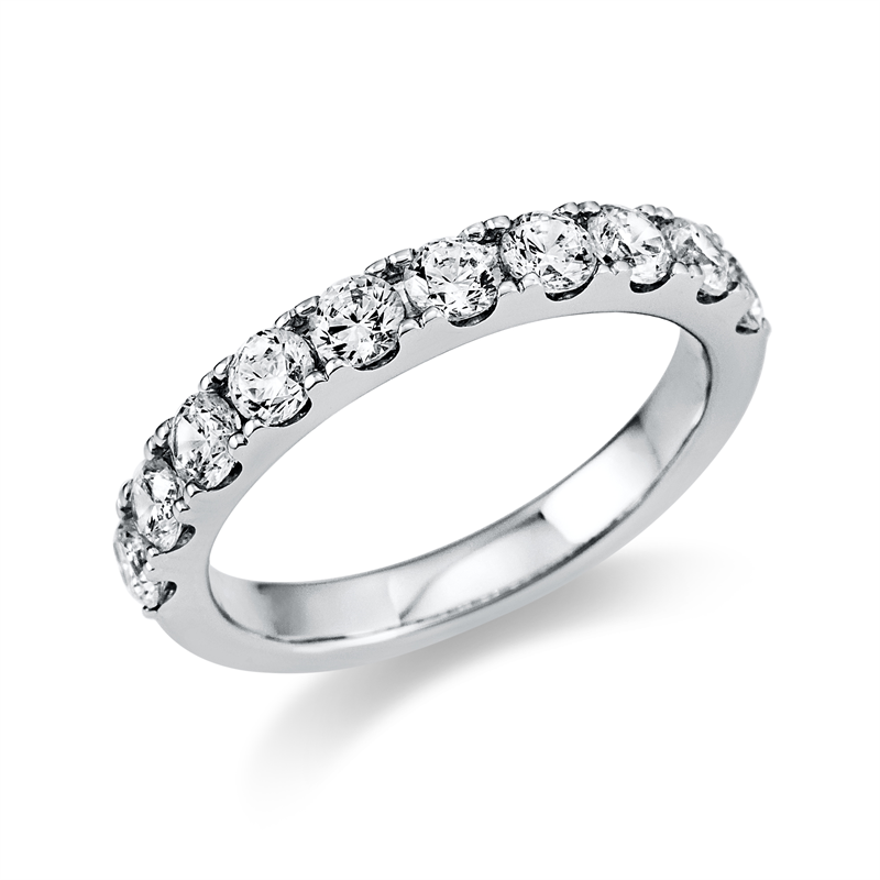 Memoire halb Ring Weißgold 18kt 1,08ct