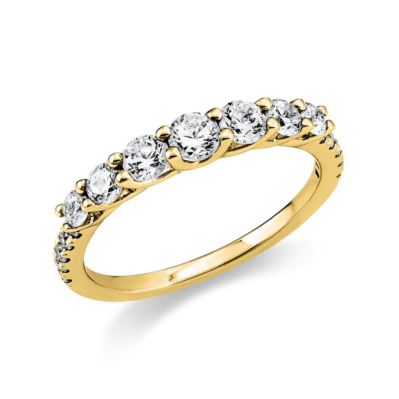 Memoire halb Ring Weißgold 18kt 0,8ct