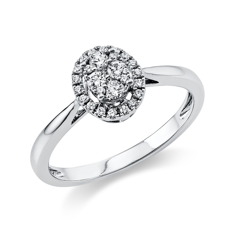 Illusion Classic Ring Weißgold 18kt 0,24ct
