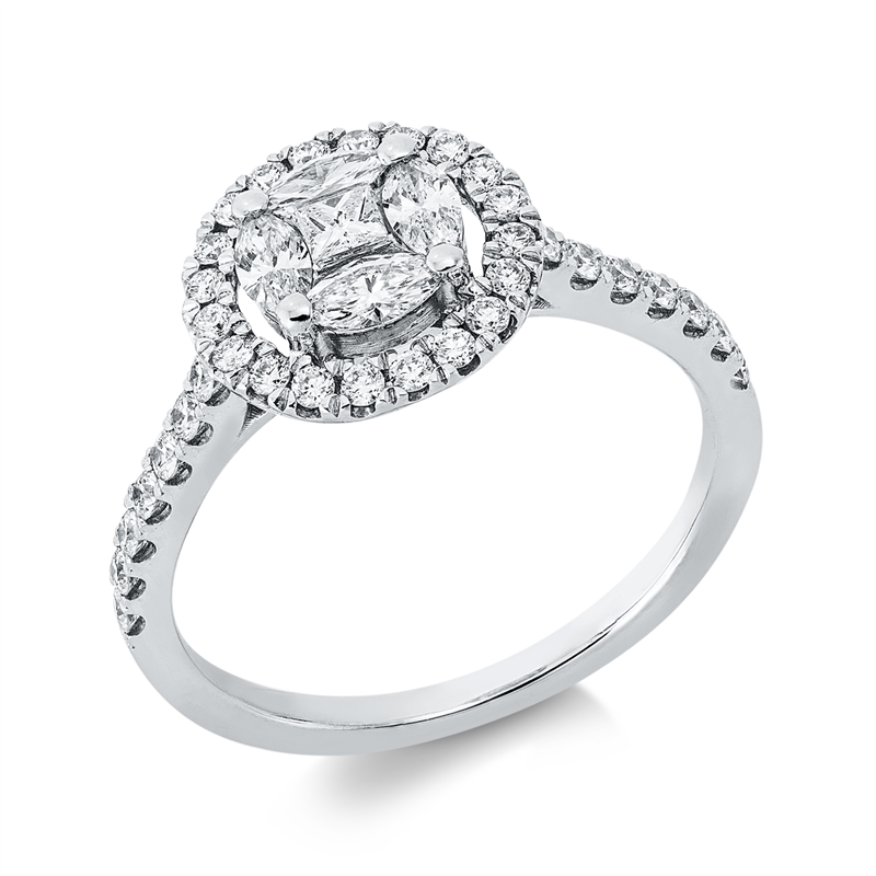 Illusion Classic Ring Weißgold 18kt 0,76ct
