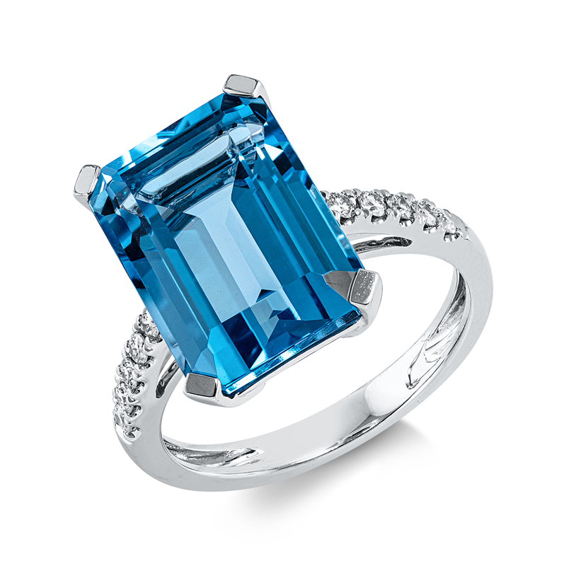 Farbstein Fashion Ring Weißgold 18kt Ref-1U424