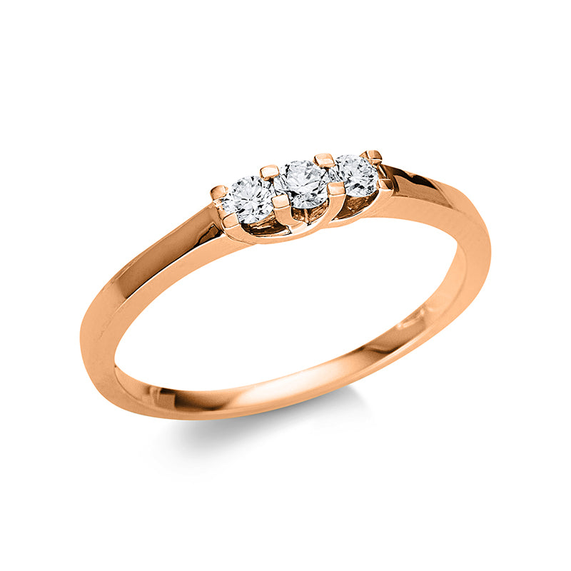 Memoire halb Ring Weißgold 18kt 0,17ct
