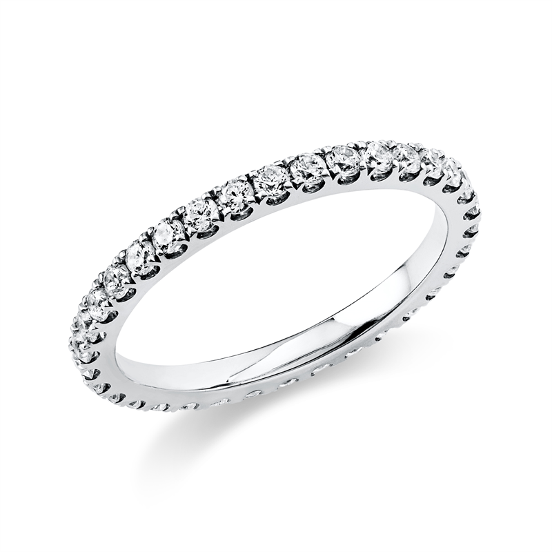 Memoire voll Ring Weißgold 18kt 0,69ct