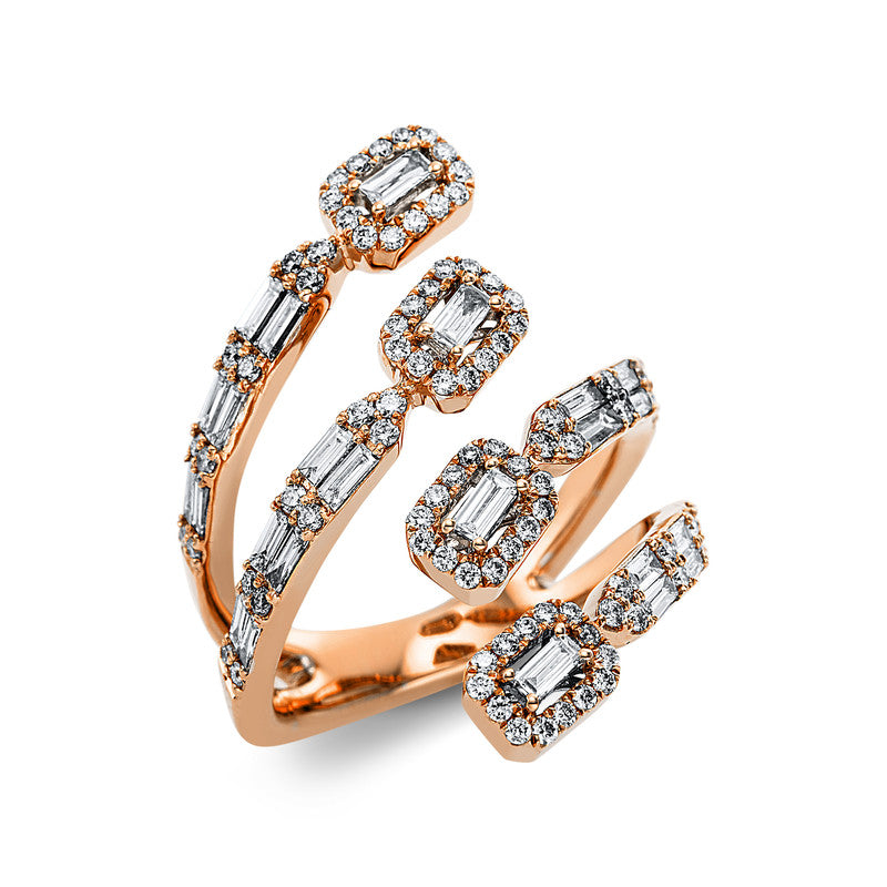 Baguette Ring Rotgold 18kt 1,37ct