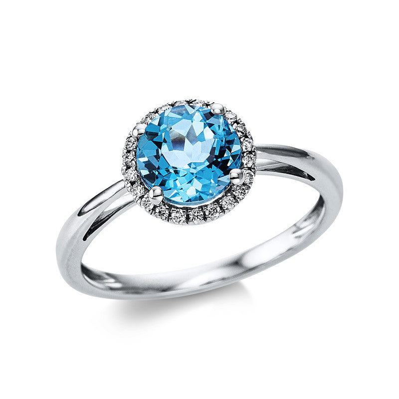 Farbstein Fashion Ring Weißgold 18kt 0,1ct