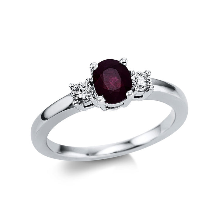 Farbstein Classic Ring Weißgold 18kt Ref-1W287