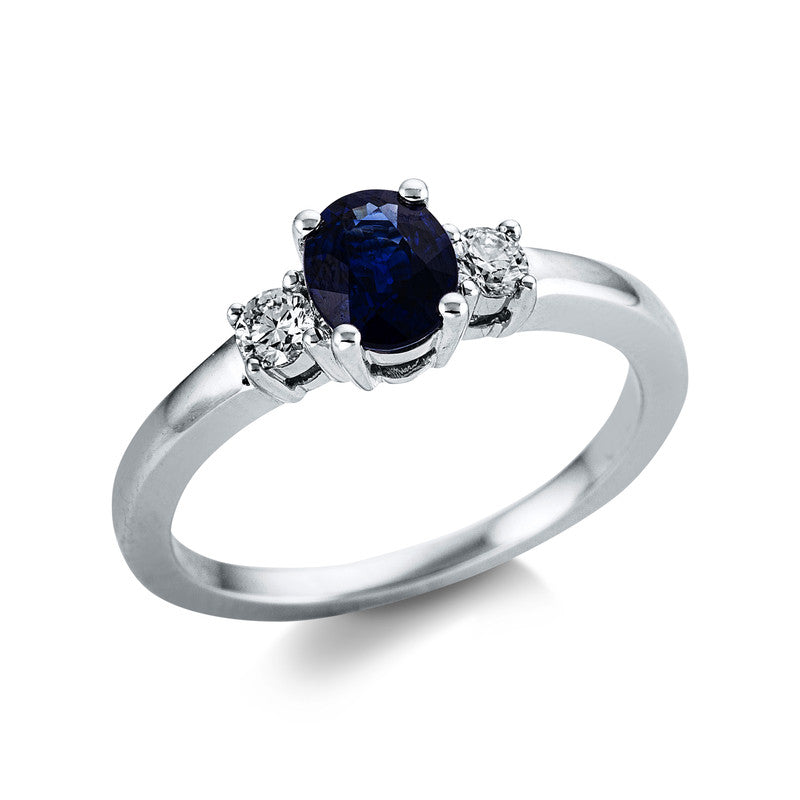 Farbstein Classic Ring Weißgold 18kt Ref-1W288