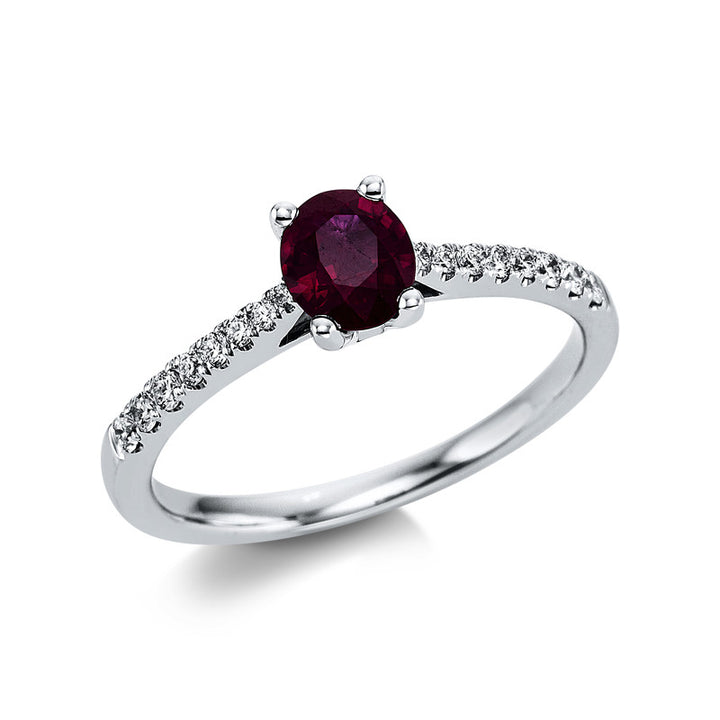 Farbstein Classic Ring Weißgold 18kt Ref-1W297