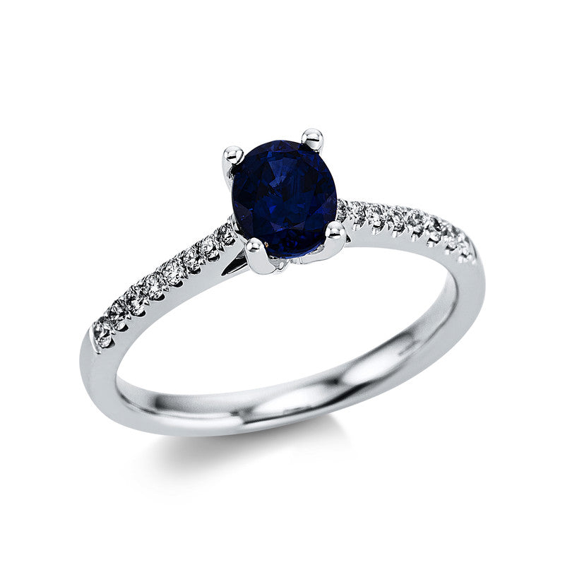 Farbstein Classic Ring Weißgold 18kt Ref-1W298