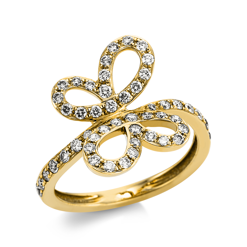 Mehrfachsteinbesatz Ring Gelbgold 14kt Ref-1W355