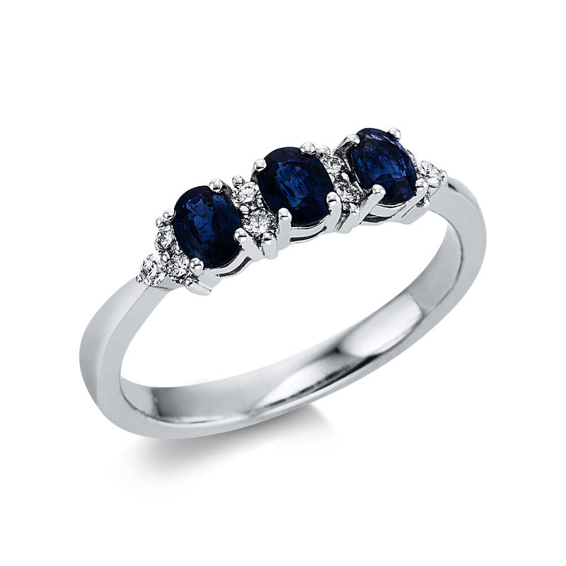 Farbstein Classic Ring Weißgold 18kt 0,13ct