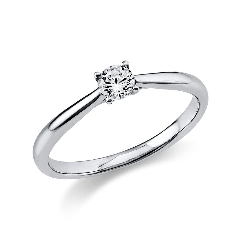 Solitaire Ring Weißgold 14kt 0,2ct