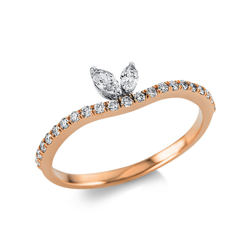 Modern Woman Ring Rotgold / Weißgold 18kt 0,29ct