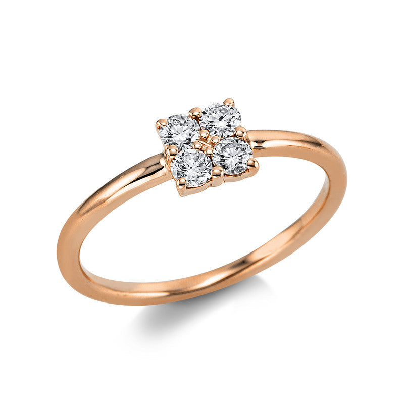 Modern Woman Ring Rotgold 18kt 0,28ct