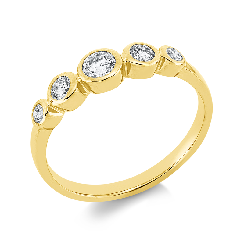 Modern Woman Ring Gelbgold 18kt 0,42ct